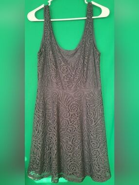 Sleeveless Gray Lace Mini Tank Dress Apt 9 Size XS Women Summer Cocktail Date
